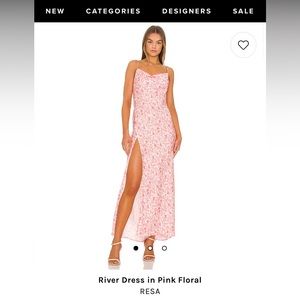 NWT RESA river dress in pink floral size XS